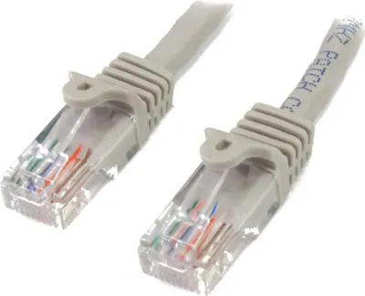 Imagen del producto de Cable de conexión Cat5e-Snagless-RJ45-UTP-Cat 5e, gris - Cable de conexión de 15 metros - 1 conector RJ-45 para red - 1 conector RJ-45 para red - Gris