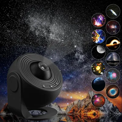 Produktbild von 13-in-1 Sternenhimmel-Projektor, 360° drehbar, Sonnensystem/Mond/Nebel, Kinder/Erwachsene