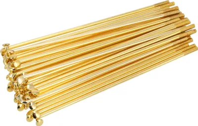 Immagine prodotto di Set: raggi senza capezzolo, oro, 143,5 mm, M3.5 (16 pollici / freno a tamburo)