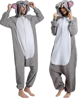 Zdjęcie produktu dla Spooktacular Creations Unisex Elephant Animal Costume Onesie XL Green