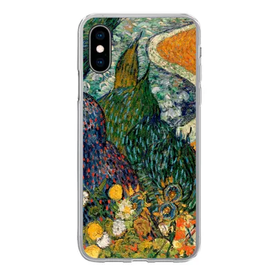 Produktbild von MuchoWow® Handyhülle Schutzhülle Hülle für iPhone X Erinnerungen an den Garten von Etten - Vincent van Gogh Silikon Softcase Handy Hülle - Handyhülle