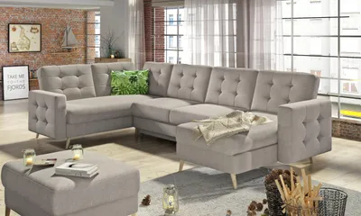 Obrázek produktu pro Sedací souprava do U SASHA - světle béžová