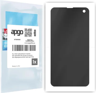 A product package containing a screen protector and the screen protector itself.