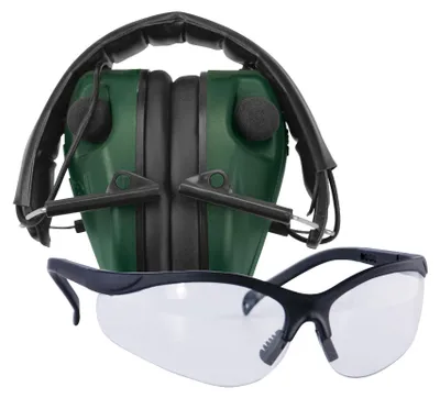 Image de Caldwell 487-309 Casque E-MAX Low avec lunettes, vert, taille unique