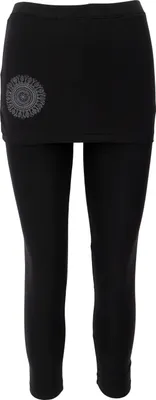 Produktbild von Yoga-Hose, Leggings mit Minirock  BW Yogi - Schwarz, Damen, Elasthan,Baumwolle(Bio), Größe: M