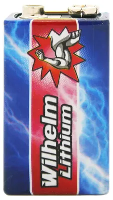 Produktbild von 1 x Wilhelm Lithium 9V Block Batterie Rauchmelder 6LR61 9 Volt Batterien
