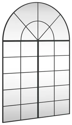 Produktbild von vidaXL Wandspiegel Schwarz 100x150 cm Gewölbt Eisen