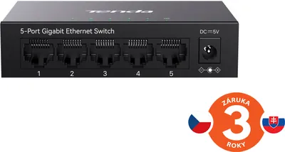 Obrázek produktu pro TENDA Tenda TEG1005M network switch Unmanaged L2 Gigabit Ethernet (10/100/1000) Black