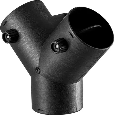 Immagine prodotto di Connessione al riscaldatore diesel - Connessione al condotto dell'aria del distributore a Y a 3 vie Ø 75 mm - Valvole rotanti 2x 90° - Per riscaldatore dell'aria diesel 2/5/8 kW - Sdoppiatore del condotto dell'aria calda