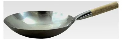 Produktbild von Edelstahl-Wok Ø 30 cm runder Boden