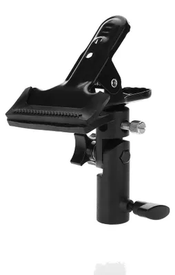 Immagine prodotto di Morsetto metallico da 3/8'' e 1/4'' con supporto girevole per clip - Treppiede per luci - Accessori per fotografia in studio