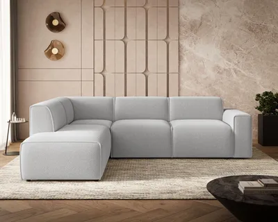 Produktbild von GrainGold Ecksofa L-Form Links Eluno - Moderne Ecksofa, Wohnzimmer Ecksofa - Eckcouch Grau (Quelle 83)