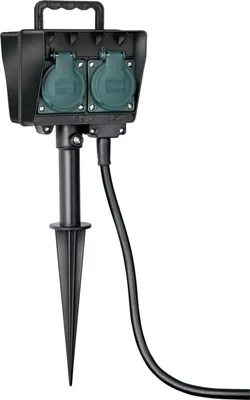 Produktbild von Brennenstuhl Gartensteckdose mit Erdspieß IP44 4-fach 1,4m H07RN-F 3G1,5, 1154440