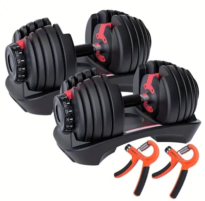 Immagine prodotto di Manubrio - Pesi - Set di manubri - Manubri regolabili - Set di manubri - 24 kg, regolabili