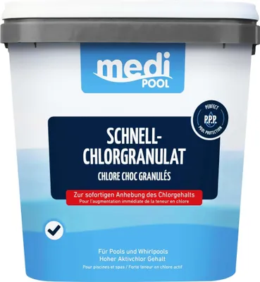 Produktbild von mediPOOL Schnell-Chlor Granulat 5 kg - Pool-Wasserdesinfektion schnelllöslich