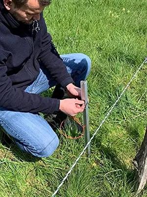 Imagen del producto de Pilares de suelo galvanizados de 100 cm con tornillo de conexión