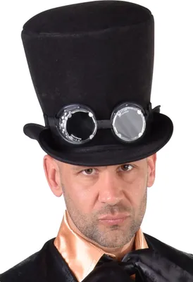 Produktbild von M217302 schwarz Damen-Herren Hut Zylinder Steampunk