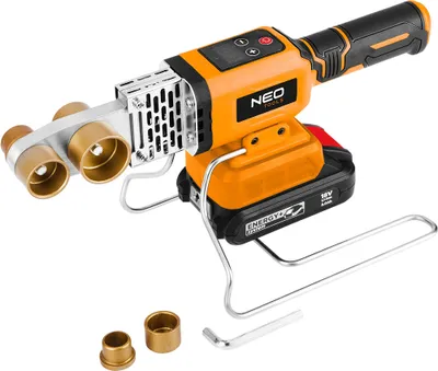 Produktbild von NEO TOOLS Rohrschweißgerät ohne akku, Profi Stumpfschweißgerät mit Digitalanzeige Kunststoff Schweißgerät Rohre Schweißen 18 V