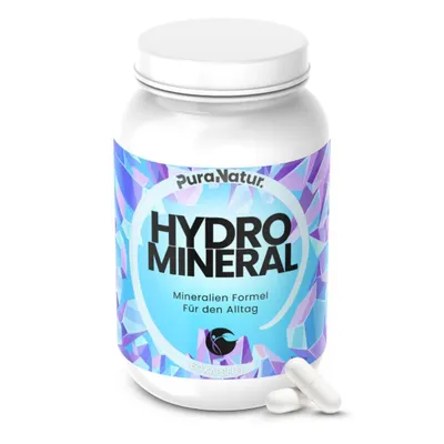 PuraNatur Hydro Mineral Kapseln Nahrungsergänzungsmittel mit Mineralien Produktabbildung mit Dose un