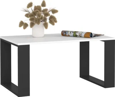 Image de Akord Table Basse Nox Blanc/Noir 92X53X45
