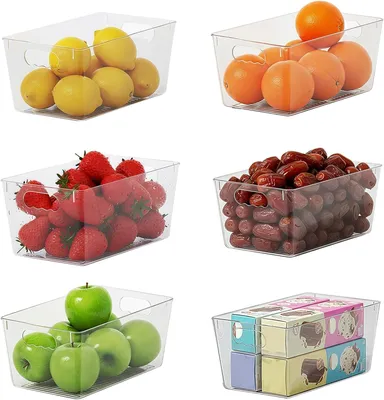 Produktbild von Kühlschrank-Organizer Set 24 x 13,5 x 11 cm, 6 Stücke, BPA-frei, für Kühlschrank