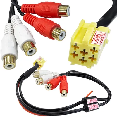 Produktbild von Mini-ISO 4-Kanal Adapter auf Cinch kabel kompatibel mit VW Gamma
