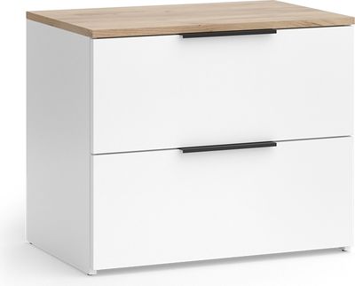 Vicco Kommode Wido, 60 x 50 cm mit Tür, Weiß/Sonoma/Sonoma