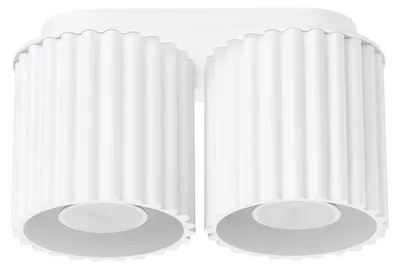Image de Plafonnier AURA 2 blanc GU10 2xGU10 10W aluminium 12x10x21cm Sollux Lighting