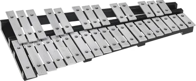 Produktbild von Glockenspiel-Xylophon mit 32 Tönen, Glockenset mit Schlägeln, Trommelstöcken und Tasche