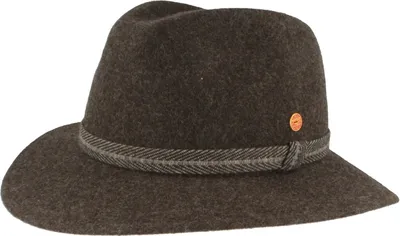 Mayser rollbarer Filzhut Traveller Wolle Plus mit Stoffband in grau