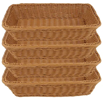 Obrázok produktu pre Omgoods - Súprava 4 pletených košíkov na chlieb do kuchyne