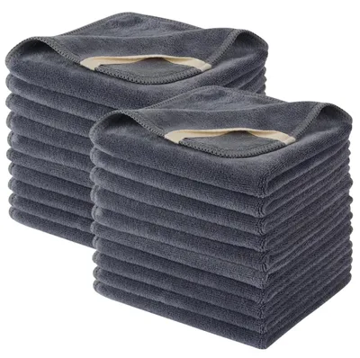 Produktbild von Mikrofaser-Gesichtstücher 30,5 x 30,5 cm Grau 20er Pack