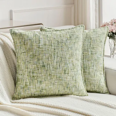 Zdjęcie produktu dla Zestaw 2 pokrowców na poduszki z miękkiego materiału typu "chenille", wymiar 40 x 40 cm, z ukrytym zamkiem
