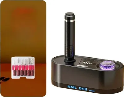 Image de Perceuse à ongles électrique, 40000 tr/min, écran LCD, noir, EU