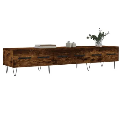 Produktbild von "im Sonderangebot"TV-Schrank Industriestil - CLORIS - Fernsehenschrank - Räuchereiche 150x36x30 cm Holzwerkstoff - NeuMöbel3007007