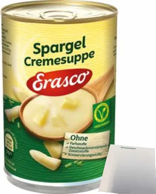 Produktbild von Erasco Spargel Cremesuppe (390ml Dose) + usy Block