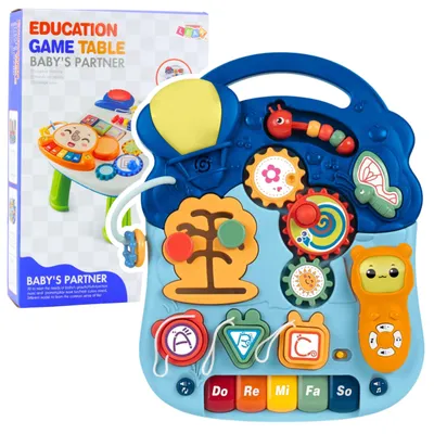 Produktbild von Interaktiver Lerntisch für Kleinkinder mit Licht- und Soundeffekten, Pastellfarben, 6-in-1