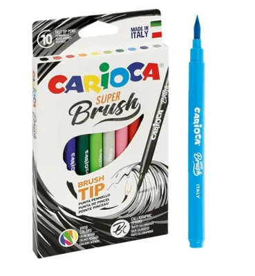 Obrázok produktu pre Perá so štetcovým hrotom 10 farieb CARIOCA