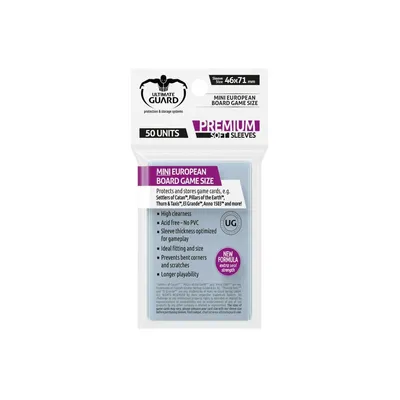 Produktbild von ULTIMATE GUARD Board Game Sleeves Mini European Board Game, Kartenhülle, 50 Stück(e)