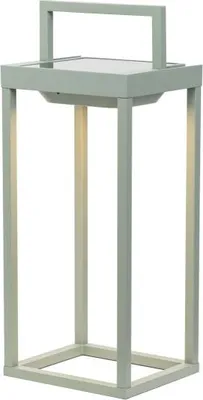 Immagine prodotto di Zafferano - Lanterna Home solar 2 a led 37,3cm - Lampada da parete e da tavolo 2W con batteria e sensore crepuscolare - Verde Salvia