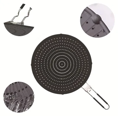 Produktbild von 32 cm Multifunktionaler silikon spritzschutz, faltbarer topfdeckel & filter, hitzebeständig bis 250°C