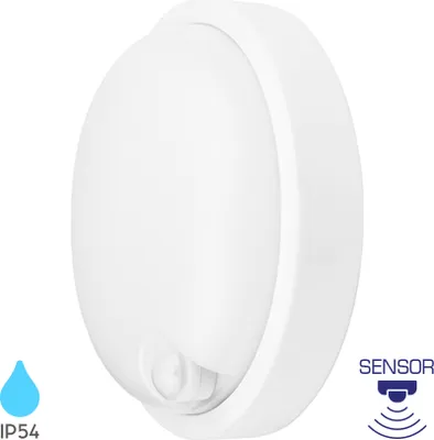 Immagine prodotto di Braytron LED 15W Applique con sensore di movimento per ambienti umidi, per esterni e garage, 6500K