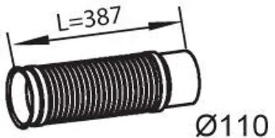 Produktbild von DINEX Abgasrohr Auspuffrohr für MAN TGX Vorne 48228