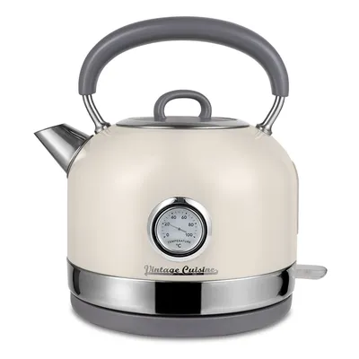 Produktbild von Retro czajnik elektryczny z termometrem Vintage Cuisine Kremowy