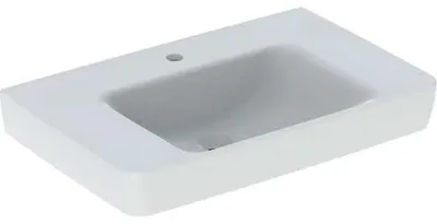 Immagine prodotto di Geberit Renova Plan, lavabo avec tablette, 75x48 cm, 1 trou pour robinet, sans trop-plein, 501695, 501.695.00.8, 501.695.00.8
