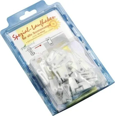 Produktbild von Laufhaken und Edelstahlschrauben 20er-Pack