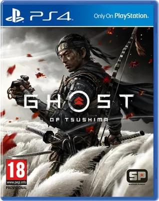 The cover art for the video game Ghost of Tsushima for PlayStation 4.