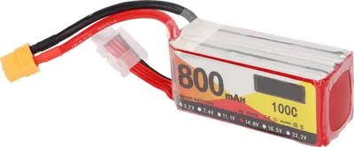Produktbild von 1800 mAh Lipo-Akku, 100 °C Entladerate, 14,8 V, 4S XT60-Stecker, RC-Stromversorgung für Hubschrauber-Automodell