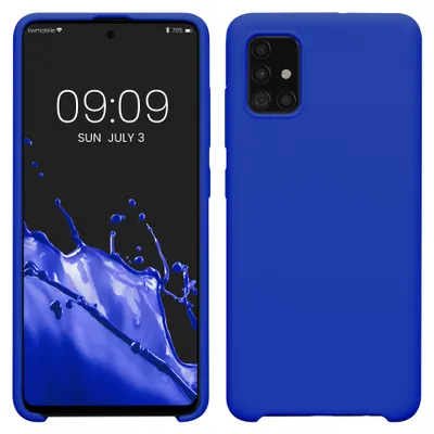 Produktbild von kwmobile Handyhülle für Samsung Galaxy A51 Hülle - Case Silikon - Kabelloses Laden - Schutzhülle Cover in Baltik Blau