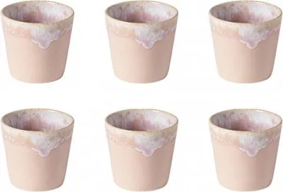 Image de Tasses Costa Nova Grespresso Lungo – Lot de 6 – Rose – Tasses à café de 7,5 cm